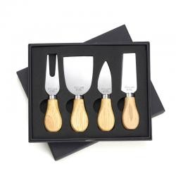 Kit Queijo 4 Peças Em Estojo Personalizado