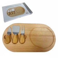 Kit Queijo 4 Peças Em Madeira Personalizado