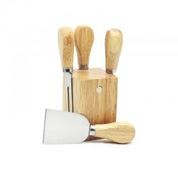 Kit Queijo 4 Peças Em Madeira Personalizado
