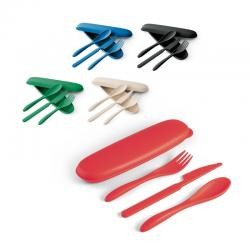 Kit Talheres de Bambu Com Estojo Personalizado