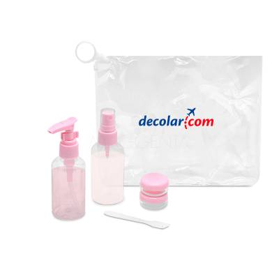 Kit Viagem 5 Peças com Estojo de PVC Personalizado