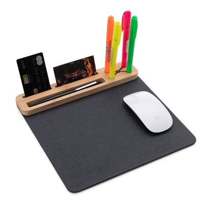 Mouse Pad com Porta-Canetas e Suporte para Celular Personalizado