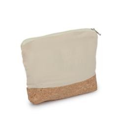 Necessaire de Algodão Com Detalhe Em Cortiça Personalizada