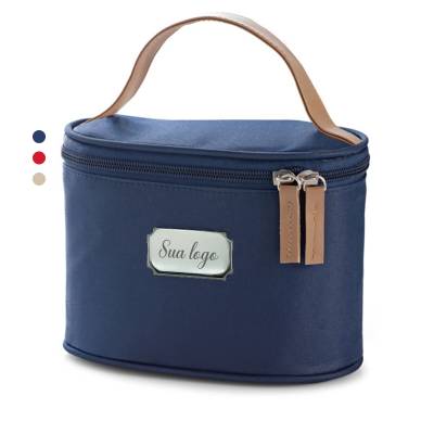 Necessaire Multiuso em Microfibra e Couro Sintético Personalizada