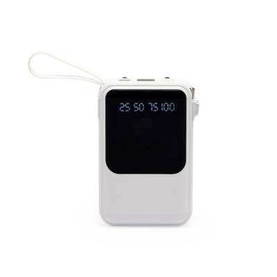 Power Bank 10.000mAh com Lanterna e Alça de Borracha Personalizado