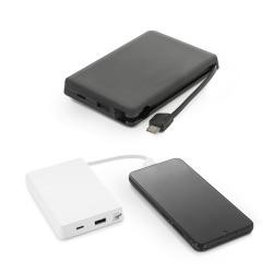Power Bank 10000 Mah Com Cabo Integrado Personalizado