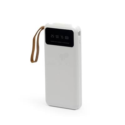 Power Bank 10000mAh com Lanterna e Cabos Integrados Personalizado