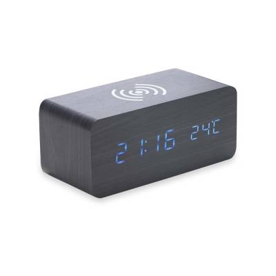 Relógio de Mesa Digital com Carregador por Indução Personalizado