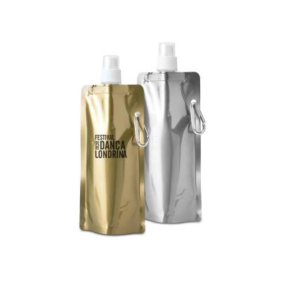 Squeeze Dobrável 460 ml com Mosquetão Personalizado