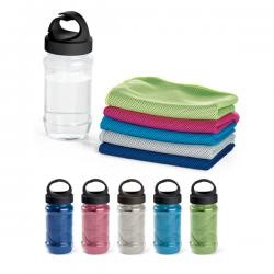 Toalha Refrescante para Esporte com Garrafa e Mosquetão Personalizada